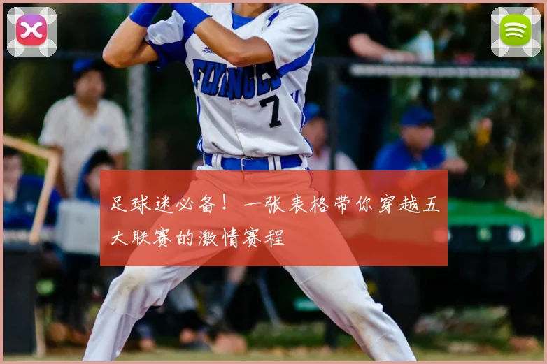 足球迷必备！一张表格带你穿越五大联赛的激情赛程